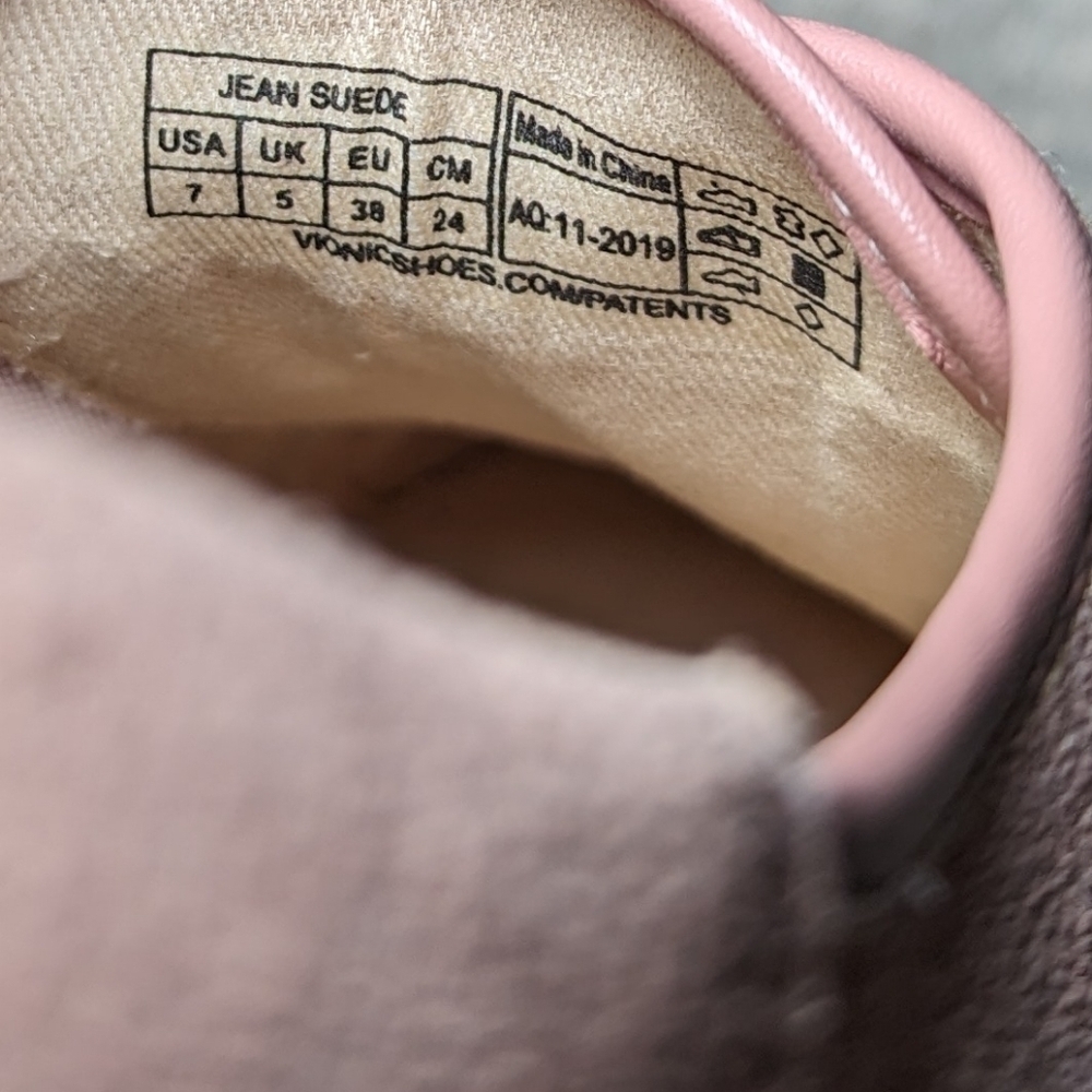 Vionic Jean Suede Slip On Sneaker Pink Women's 7 - Picture 11 of 13